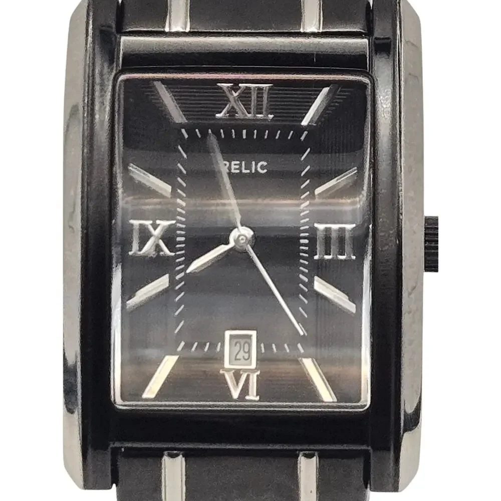 Relic Men's Rectangular Wristwatch Stainless Steel